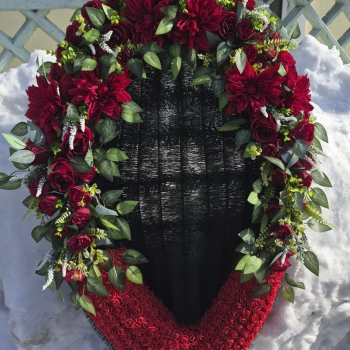 брендовый венок 115 см - Форма памяти - г. Екатеринбург