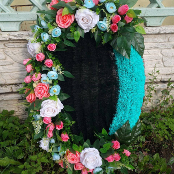 Брендовый венок 115 см - Форма памяти - г. Екатеринбург